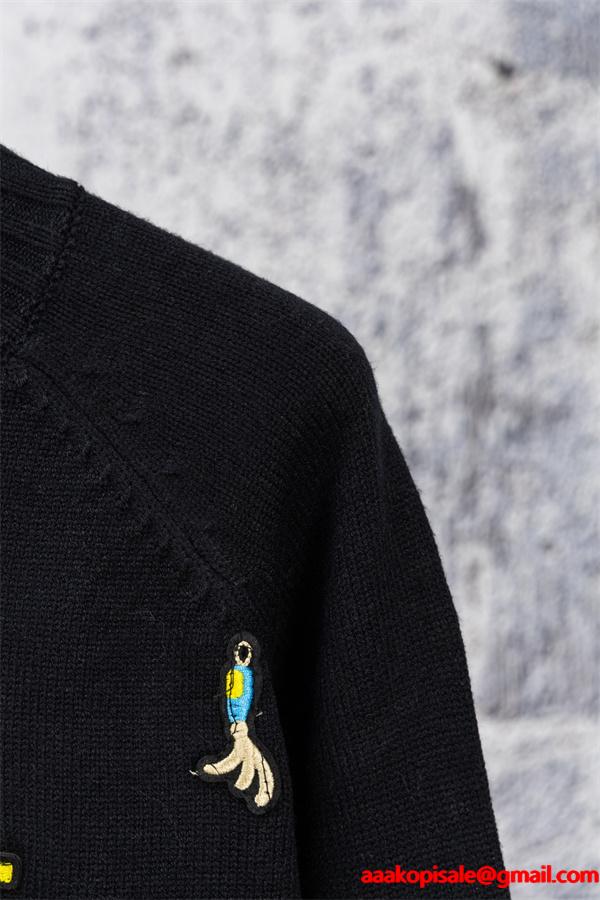 LOUIS VUITTON ルイヴィトン コピー 2025秋冬話題 ブラック モード 個性派 クルーネックニット