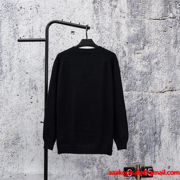 LOUIS VUITTON ルイヴィトン コピー 2025秋冬話題 ブラック モード 個性派 クルーネックニット