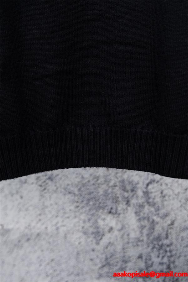 LOUIS VUITTON ルイヴィトン コピー 2025秋冬話題 ブラック モード 個性派 クルーネックニット