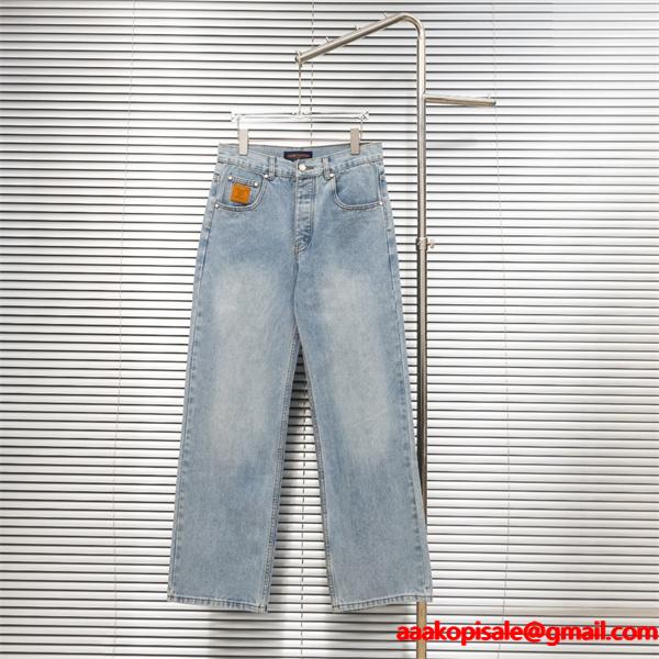 2025秋冬おすすめ ライトブルー 上品 透明感 ストレート LOUIS VUITTON ルイヴィトン コピー デニム