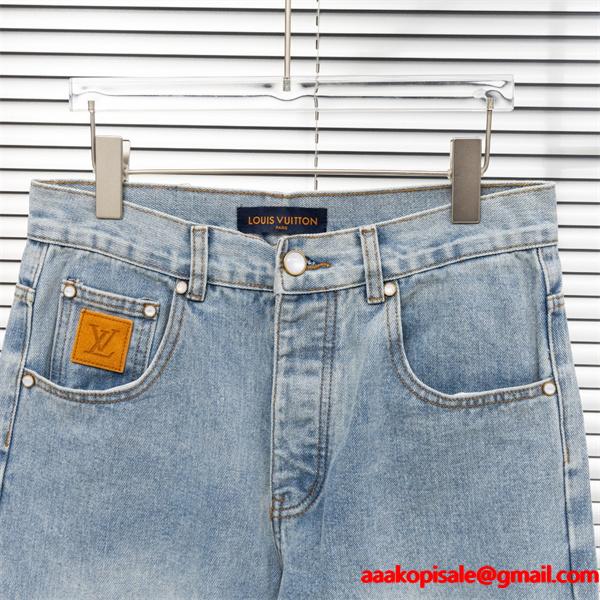 2025秋冬おすすめ ライトブルー 上品 透明感 ストレート LOUIS VUITTON ルイヴィトン コピー デニム