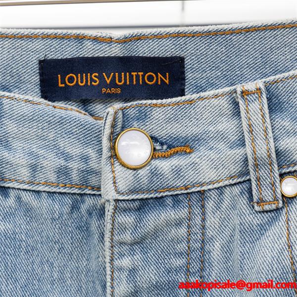 2025秋冬おすすめ ライトブルー 上品 透明感 ストレート LOUIS VUITTON ルイヴィトン コピー デニム