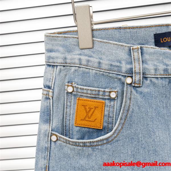 2025秋冬おすすめ ライトブルー 上品 透明感 ストレート LOUIS VUITTON ルイヴィトン コピー デニム