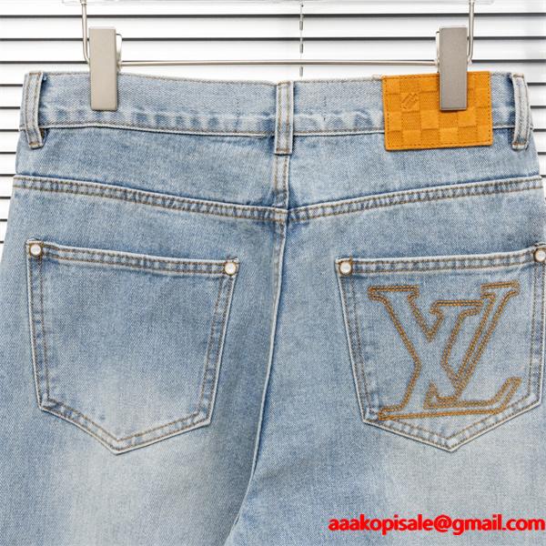 2025秋冬おすすめ ライトブルー 上品 透明感 ストレート LOUIS VUITTON ルイヴィトン コピー デニム