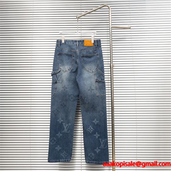 LOUIS VUITTON ルイヴィトン コピー 2025秋冬 ブルー 上品 シルエット美脚 デニムパンツ