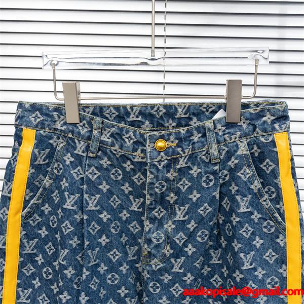 2025秋冬 ブルー カジュアル映え サイドライン LOUIS VUITTON ルイヴィトン スーパーコピー デニム