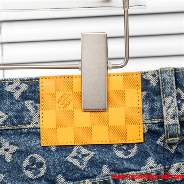 2025秋冬 ブルー カジュアル映え サイドライン LOUIS VUITTON ルイヴィトン スーパーコピー デニム