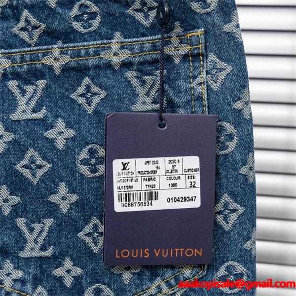 2025秋冬 ブルー カジュアル映え サイドライン LOUIS VUITTON ルイヴィトン スーパーコピー デニム