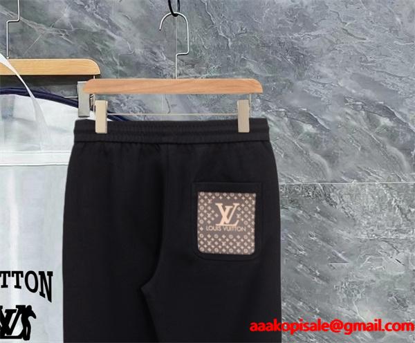 LOUIS VUITTON ルイヴィトン コピー 2025秋冬トレンド必須・洗練された ブラック モダン ジョガーパンツ