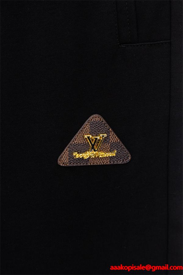 LOUIS VUITTON ルイヴィトン コピー 2025秋冬トレンド必須・洗練された ブラック モダン ジョガーパンツ