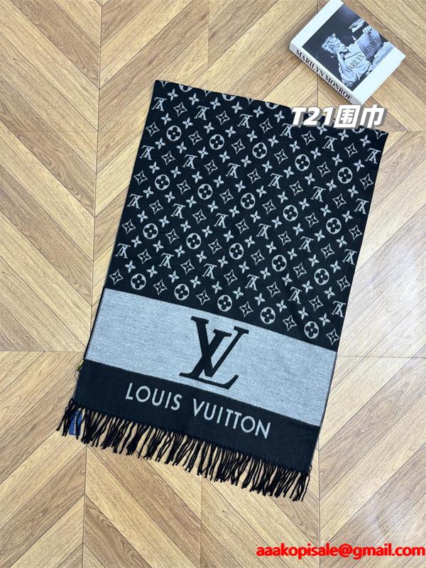 穏やか グレー 2025秋冬注目・上品シック LOUIS VUITTON ルイヴィトン スーパーコピー マフラー