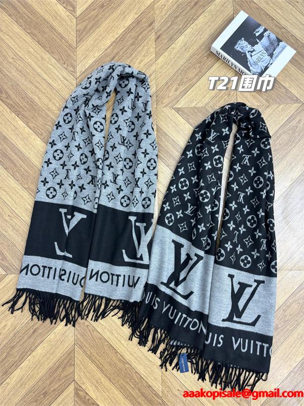 穏やか グレー 2025秋冬注目・上品シック LOUIS VUITTON ルイヴィトン スーパーコピー マフラー