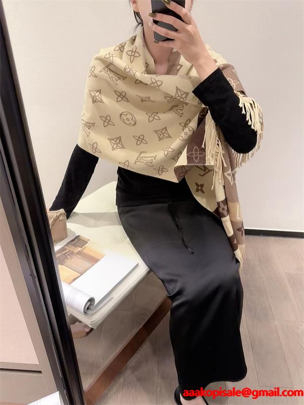 ブラック 2025秋冬話題・大人エレガンス LOUIS VUITTON ルイヴィトン コピー マフラー