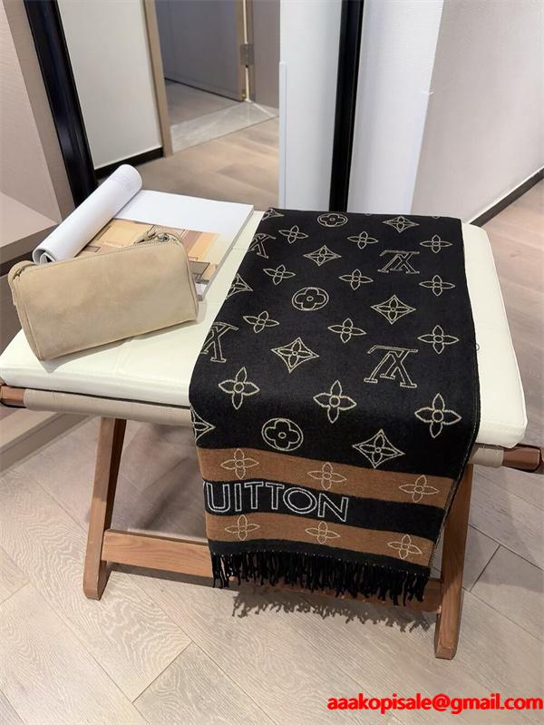 ブラック 2025秋冬話題・大人エレガンス LOUIS VUITTON ルイヴィトン コピー マフラー