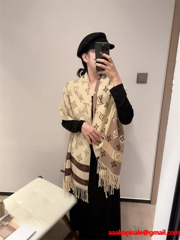 ブラック 2025秋冬話題・大人エレガンス LOUIS VUITTON ルイヴィトン コピー マフラー