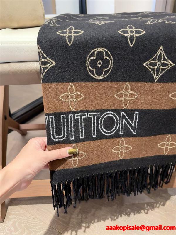ブラック 2025秋冬話題・大人エレガンス LOUIS VUITTON ルイヴィトン コピー マフラー