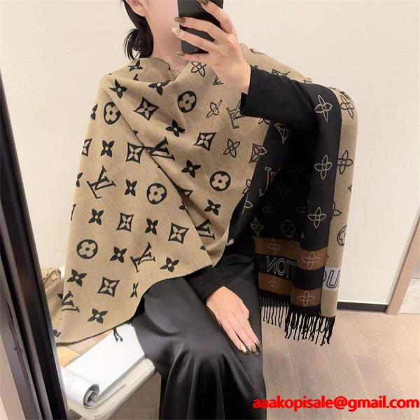 ブラック 2025秋冬話題・大人エレガンス LOUIS VUITTON ルイヴィトン コピー マフラー