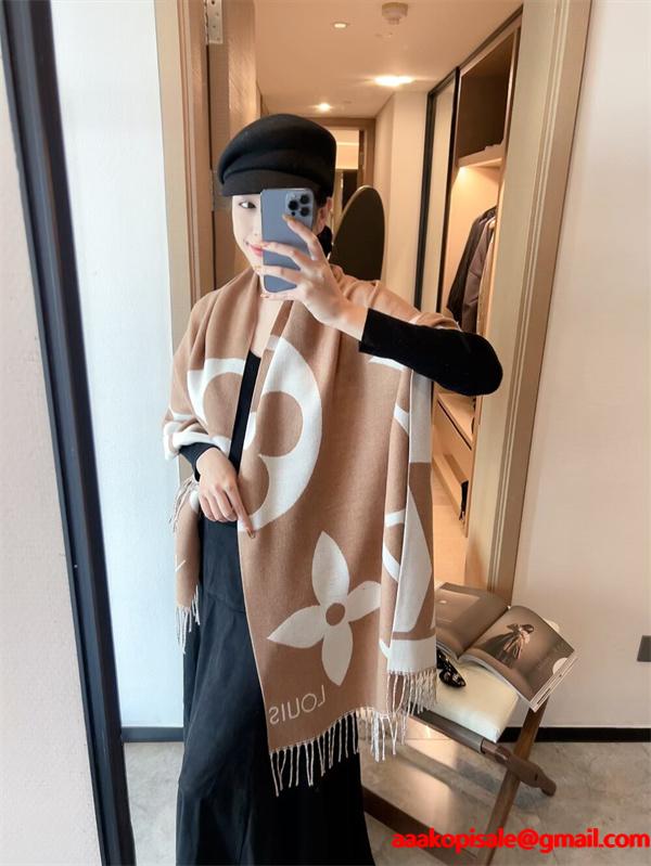 LOUIS VUITTON ルイヴィトン コピー ライトグレー 2025秋冬新作・洗練モダン マフラー