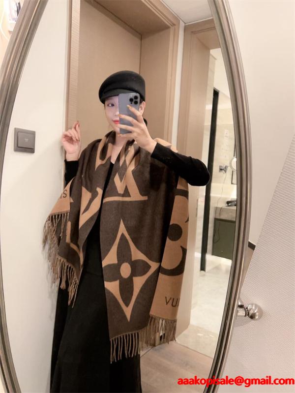 ブラック 2025秋冬推奨・魅力クラシック LOUIS VUITTON ルイヴィトン スーパーコピー マフラー
