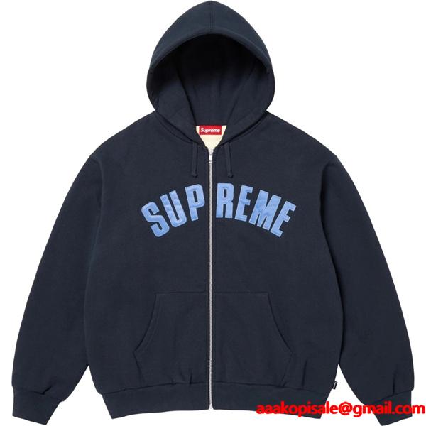 ３色☆[S02596] Sup Arc Thermal Lined Zip Up Hooded Sweatshirt logoシュプリームジップアップコピー 激レアアイテム