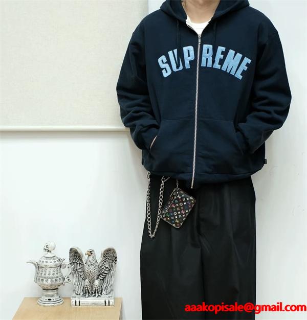 ３色☆[S02596] Sup Arc Thermal Lined Zip Up Hooded Sweatshirt logoシュプリームジップアップコピー 激レアアイテム