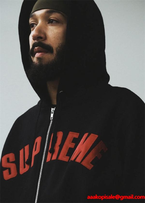 ３色☆[S02596] Sup Arc Thermal Lined Zip Up Hooded Sweatshirt logoシュプリームジップアップコピー 激レアアイテム