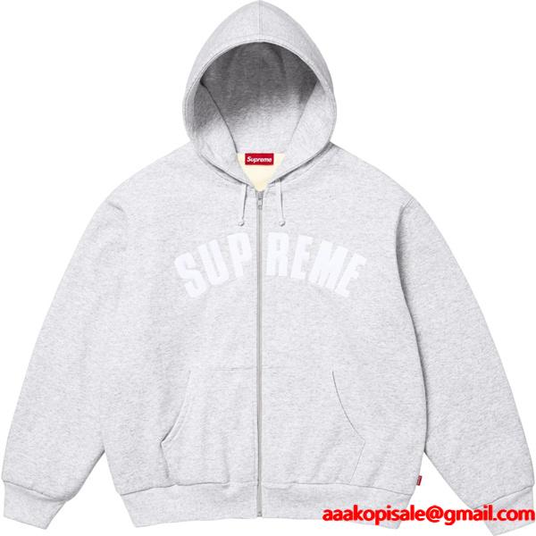 ３色☆[S02596] Sup Arc Thermal Lined Zip Up Hooded Sweatshirt logoシュプリームジップアップコピー 激レアアイテム