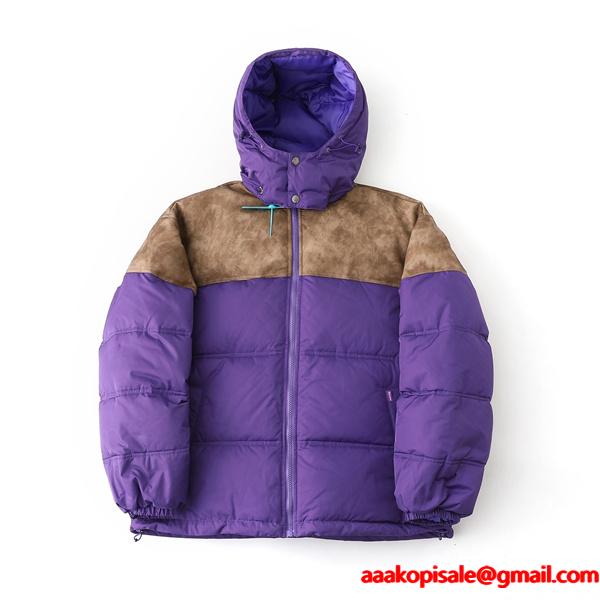 人気お洒落☆Supreme  25FW LEATHER YOKE PUFFER JACKETシュプリームダウンジャケットコピー 防寒性抜群