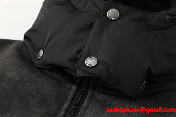 人気お洒落☆Supreme  25FW LEATHER YOKE PUFFER JACKETシュプリームダウンジャケットコピー 防寒性抜群