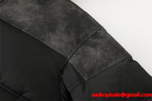 人気お洒落☆Supreme  25FW LEATHER YOKE PUFFER JACKETシュプリームダウンジャケットコピー 防寒性抜群