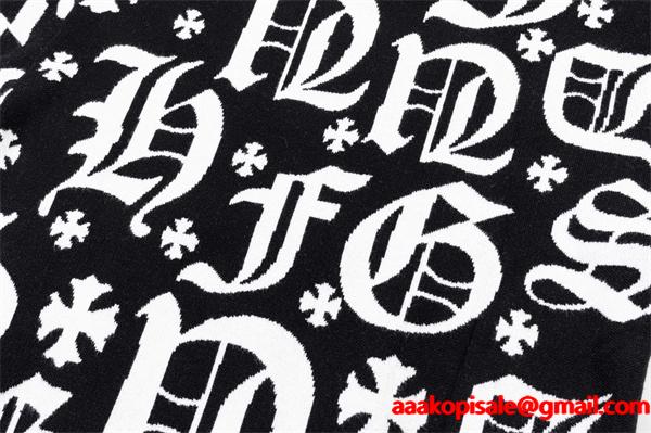  2025秋冬 限定 CHROME HEARTS クロムハーツ コピー プレミアム ブラック プルオーバー ニット 人気 