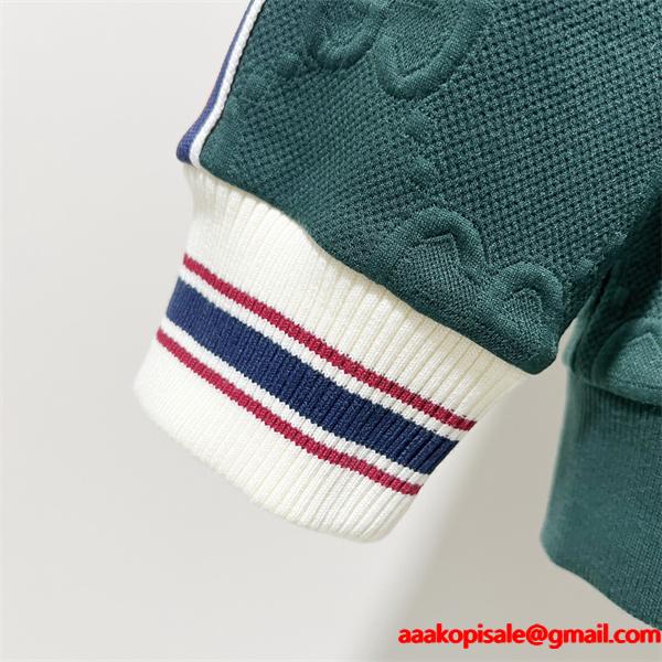 2025秋冬 プレミアム質感 ブラック GGジャカード GUCCI グッチ コピー トラックジャケット 