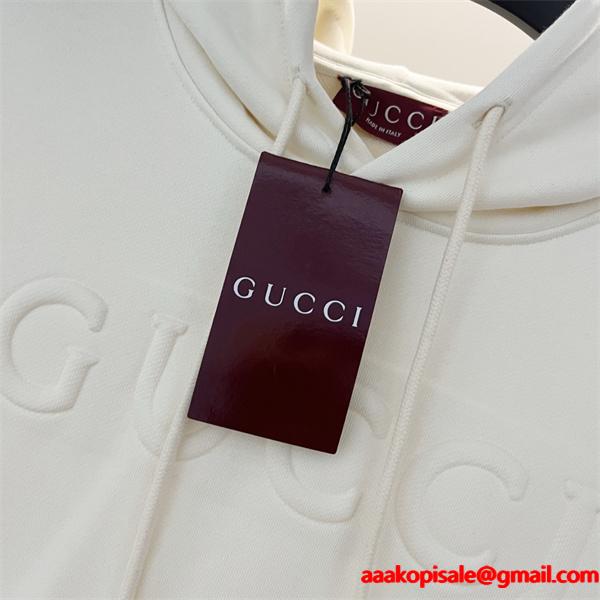 2025秋冬 ホワイト GUCCI グッチ コピー パーカー 高級感漂う 大人カジュアル 人気必至