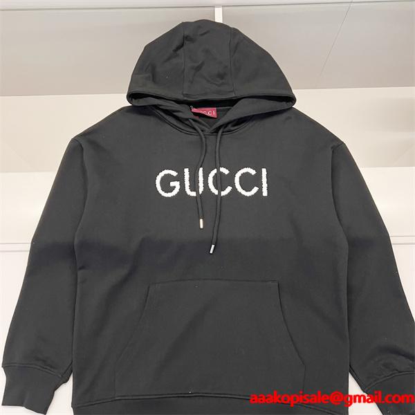 2025秋冬 存在感抜群 ブラック GUCCI グッチ コピー パーカー トレンド満載 