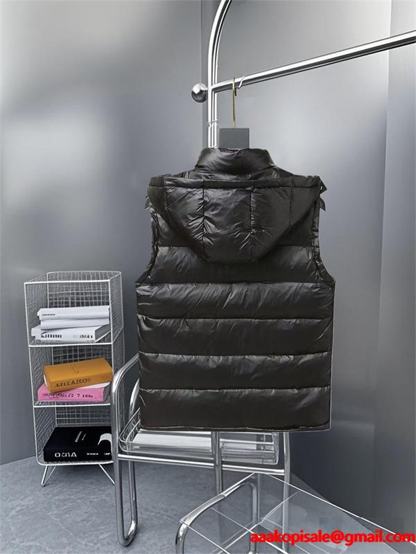 2025秋冬 軽量暖か ブラック MONCLER モンクレール コピー ダウンベスト 高機能デザイン