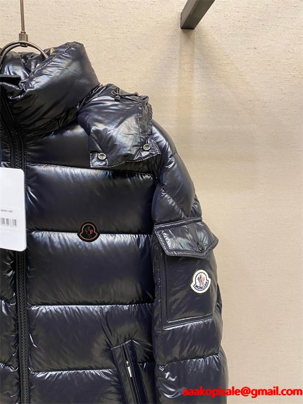 2025秋冬 重厚エレガント ブラック MONCLER ダウンジャケット 風格漂う モンクレール コピー