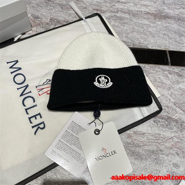 モンクレール コピー MONCLER 2025秋冬 ニットキャップ ふんわり柔らか 保温性抜群 人気 冬コーデ