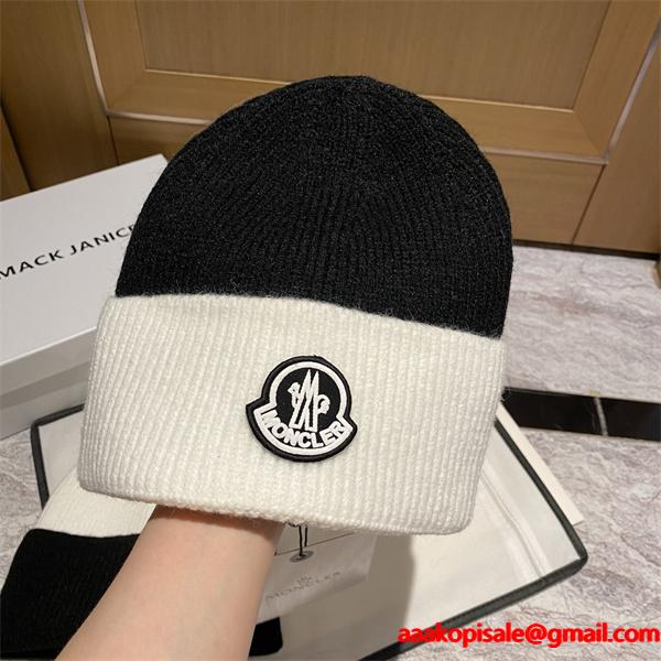 モンクレール コピー MONCLER 2025秋冬 ニットキャップ ふんわり柔らか 保温性抜群 人気 冬コーデ