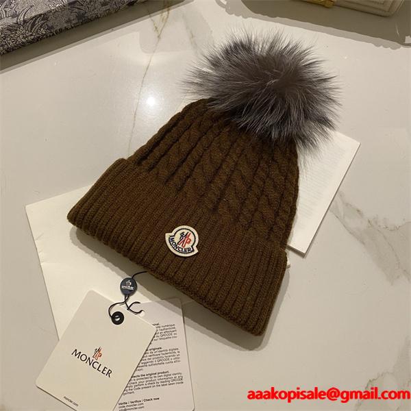 MONCLER 2025秋冬 ニットキャップ 暖か 可愛い 大人女子 人気 モンクレール コピー