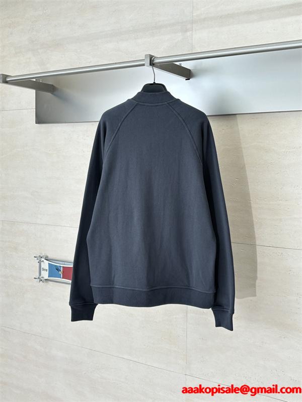 2025秋冬 上質 ダークグレー HERMES スエルメス コピー タジャン風 ジャケット 大人シック おしゃれ 