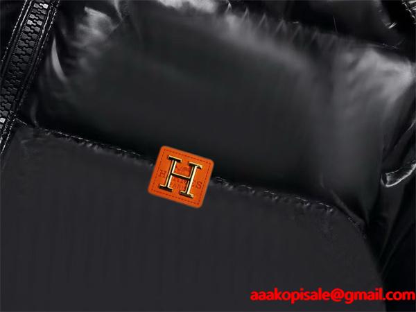 2025秋冬 新作 ブラック 高級感 ダウンジャケット 大人シック 暖かい HERMES エルメス コピー 冬コーデ