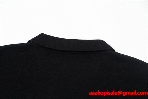 シック グレー＆ブラック 人気爆発 HERMES エルメス コピー ポロセーター 上品カジュアル 