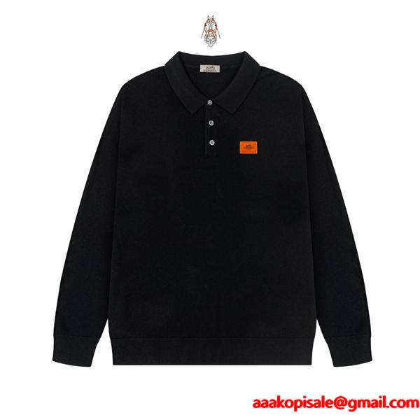 2025秋冬 モード感 ブラック HERMES エルメス コピー ポロニット 洗練シルエット 高級