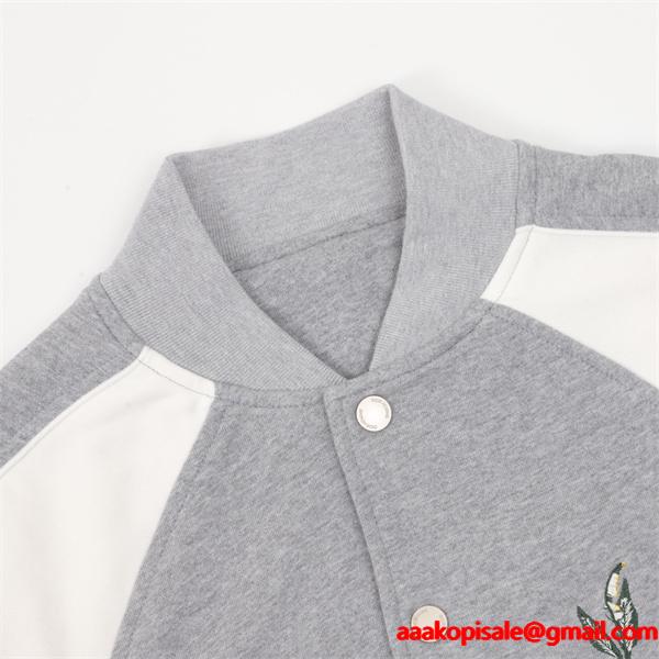 グレー 大人カジュアル 刺繍アクセント 定番人気アウター ジャケット DIOR ディオール コピー　 