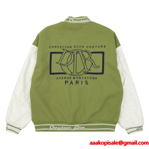 DIOR ディオール コピー トレンド感 オリーブグリーン 大人お洒落 ジャケット 人気必須