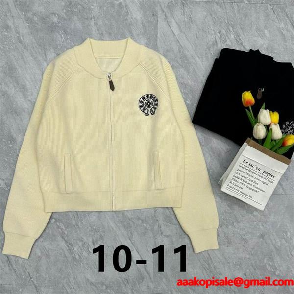 CHROME HEARTS クロムハーツ コピー ジップアップニットブルゾン 洗練シルエット 大人エレガント