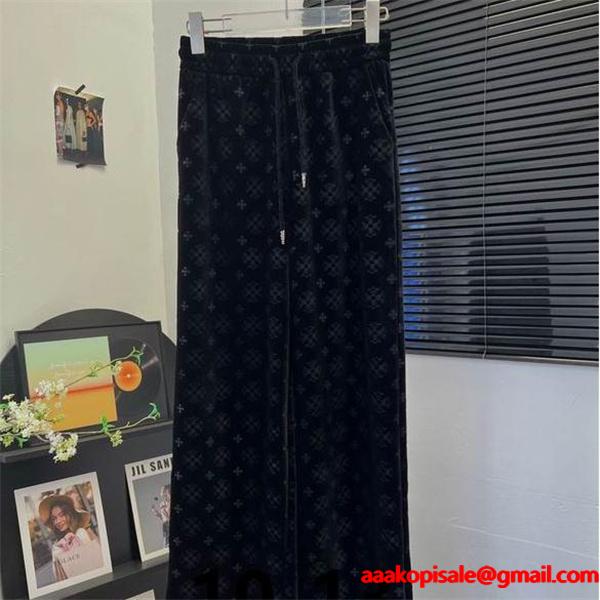 2025秋冬 CHROME HEARTS クロムハーツ コピー ラグジュアリー ブラック パンツ 美脚シルエット