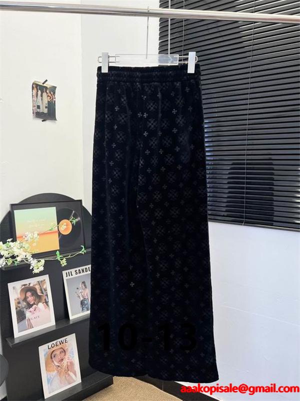 2025秋冬 CHROME HEARTS クロムハーツ コピー ラグジュアリー ブラック パンツ 美脚シルエット