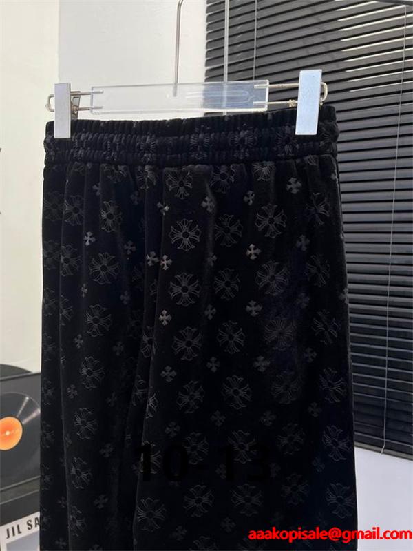 2025秋冬 CHROME HEARTS クロムハーツ コピー ラグジュアリー ブラック パンツ 美脚シルエット