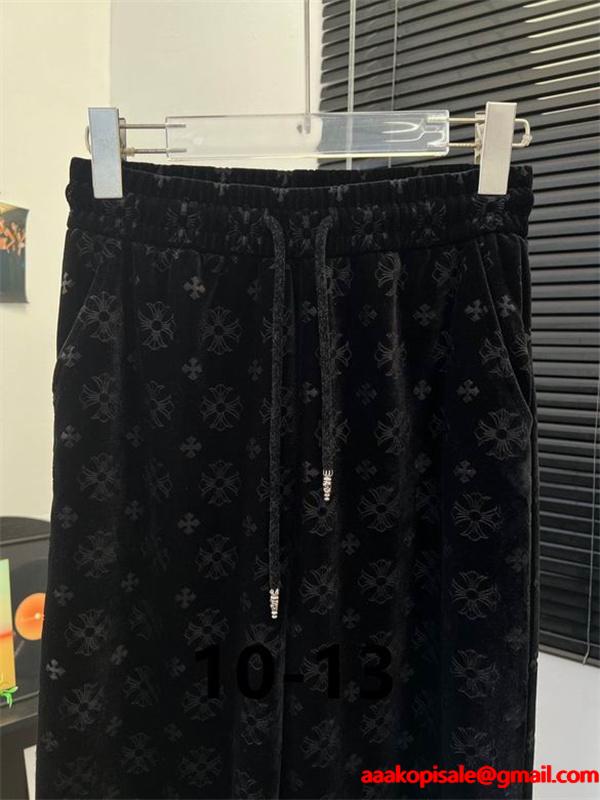 2025秋冬 CHROME HEARTS クロムハーツ コピー ラグジュアリー ブラック パンツ 美脚シルエット